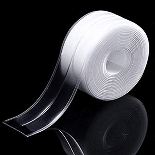 Dichtungsband für Küchenspüle, wasserdicht, ölfest, Anti-Schimmel, selbstklebend, für Badewanne, Küche, Spüle, WC, Wand, Kantenschutz – 320 cm – 3,8 cm (transparent)