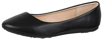 Elara Damen Ballerina Bequeme Slip Ons Flach Chunkyrayan DY-10A Black 42