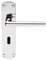 Serozzetta Eden Door Handles on Backplate - Lock (57mm c/c) - Polished Chrome