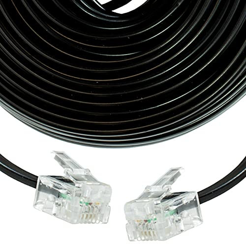 10M Long RJ11 ADSL Cable BT Broadband Modem Fast Sky DSL Phone Router Lead Black