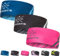 3er Set atmungsaktives Sport Stirnband Damen & Herren - schnelltrocknendes Kopfband zum Wenden - elastisches Haarband, Schweißband Stirn (blau, schwarz, pink)