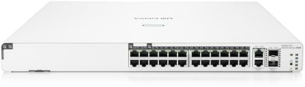 HPE Network. Inst. On-Switch-Serie 1960 – Intellig. verwalt. Layer 2+-Ethernet-Sw. m. 24-Port Gb u. PoE | 24x 1G | 2X 10GBase-T, 2X SFP+ | 20x CL4, 4X CL6 PoE 370 W | Stapelbar | EU-Kabel(JL807A#ABB)