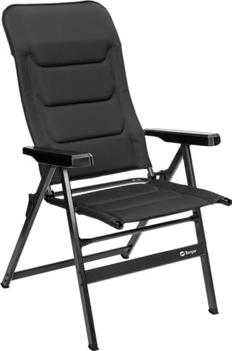 BERGER Novara Klappstuhl | Camping-Klappstuhl | Leichtgewichtiger Gartenstuhl | Bequemer Stuhl aus Aluminium | Angeln, Terrasse, Balkon, Strand | Klappstühle