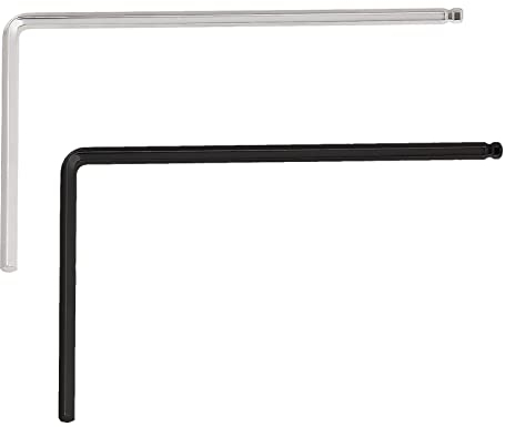 VGOL 2 Stück Gitarrenschlüssel Gitarren Kugelkopf Werkzeug kompatibel mit Martin Akustikgitarre 4mm Silber & 5mm Schwarz Gitarre Halsstab