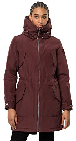 Jack Wolfskin Damen Rocky Point Parka, cordovan red, M EU