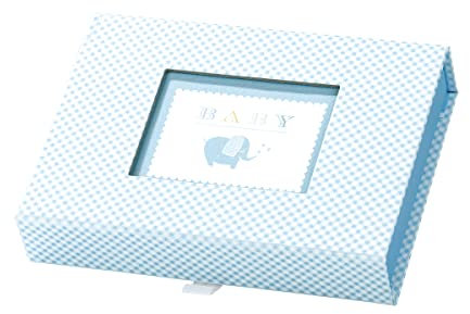 Rössler Papier 14571930001 - Fotobox Baby Boy mit Magnetverschluss, für 13 x 18 cm Bilder, hellblau, 1 Stück