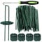 Bakulyor Lot de 50 piquets verts pour gazon artificiel + 50 rondelles tampon, agrafes de paysage de calibre 11, 15.2 cm, goupille de sol robuste pour barrière d'herbe, tissu de gazon