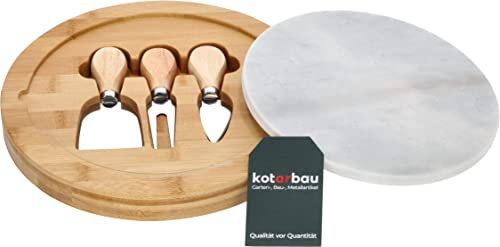 KOTARBAU® Elegante juego de quesos con 3 accesorios y tablas de queso
