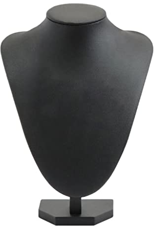 predolo Schmuckbüste, Dekobüste, Schmuckständer, Schmuckhalter Aus Holz, Schwarz, 21x16cm