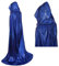 maxToonrain Glitzer-Umhang, Halloween, volle Länge, glitzernd, glänzend, für Herren und Damen, Karneval, Karneval, Weihnachten, Kostüm (Blau, 160 cm)