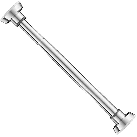 JISADER Verstellbare Kleiderstange ohne Bohren, Ausziehbare Kleiderstange für Schrank, Duschvorhangstange Edelstahl Teleskopstange Spannstange für Dusche Balkon Badezimmer Hängestange, 50cm 70cm