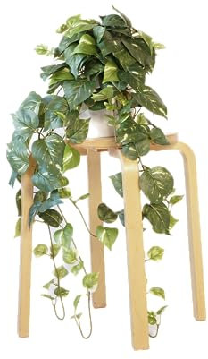 Retrograde Pianta di edera finta realistica da 81,3 cm, per decorazione domestica, in seta, pianta artificiale (variegata, verde chiaro e scuro)