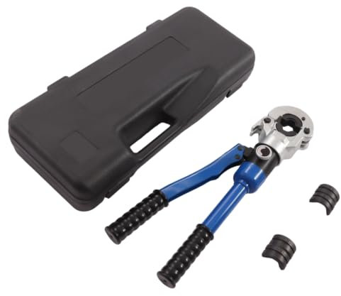 Hydraulische Presszange Kupferrohr Pressbacken Copper Tube Fittings Hydraulic Pipe Crimping Tool Pressing Pliers Crimpzangen Set Propress Crimper FüR Kupfer Rohr Mit Box 1/2 3/4 1 8-10T