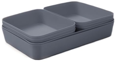 Bugucat Schubladen Organizer 8 Stücke,Schubladen Organizer Büro Schminktisch Organizer mit 2 Größen,Schreibtisch Organizer Schubladen Kunststoff Schminktisch Zubehör für Make up Badezimmer Küche Büro
