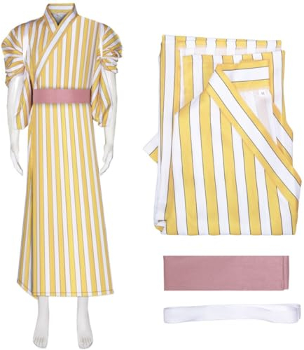 Anime One Piece Sanji Cosplay Kostüm Halloween Outfit Party Einheitlich Kimono Full Set (Sanji,3XL)