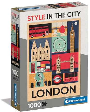 Clementoni London Puzzle 1000 Teile Erwachsene - England Puzzle Erwachsene in 70 x 50 cm - Puzzle Erwachsene anspruchsvoll von Clementoni 39844