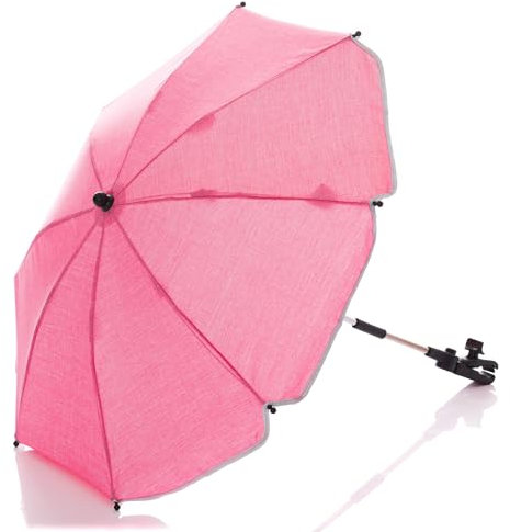 Fillikid Universal Sonnenschirm Sonnenschutz für Kinderwagen & Buggy & Jogger - UV Schutz 50+ / 65 cm Durchmesser/Sonnenschirm biegsam/Universalhalterung für Rund- und Ovalrohre