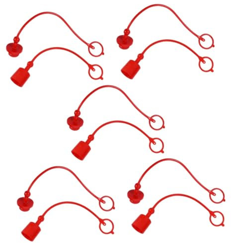 Gatuida 5 Sätze Stecker-Staubkappe Hydraulikadapter Staubkappe Hydraulikschlauch 1/2 Anhängerzubehör Staubabdeckungen für PVC-Anschlüsse Abdeckungen für Schnellkupplungspaare Einfach Suite