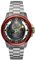 Nubeo Herren-Armbanduhr 48 mm Tranquility Automatik Limited Edition mit massivem Edelstahlarmband NB-6091, Gibbous Red, Armband