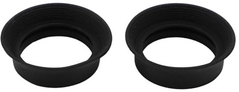Lot de 2 Cache-oculaires Pliables en Caoutchouc Souple pour Microscope Monoculaire Binoculaire, Oculaire de Lunette avec Portée Applicable de 28 à 32 Mm