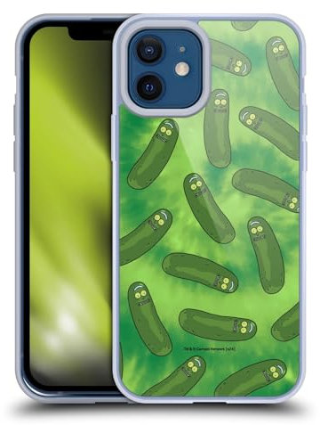 Head Case Designs Offizielle Rick and Morty Pickle Rick Muster Grafik Für Staffel 3 Gelhülle [Militärischer Schutzgrad] Kompatibel Mit Apple iPhone 12 / iPhone 12 Pro Und Kompatibel Mit MagSafe