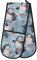 Double Oven Gloves Cute Penguin Heart Heat Resistant Pot Holder Oven Mitt Gloves for BBQ Cooking Baking Grilling Microwave