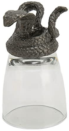 Rankomu Vaso de chupito de vino con estatua de serpiente, divertidas copas de vino novedosas, vaso de whisky, vaso de chupito de fiesta para juegos y castigos, 2 onzas, accesorio único para beber