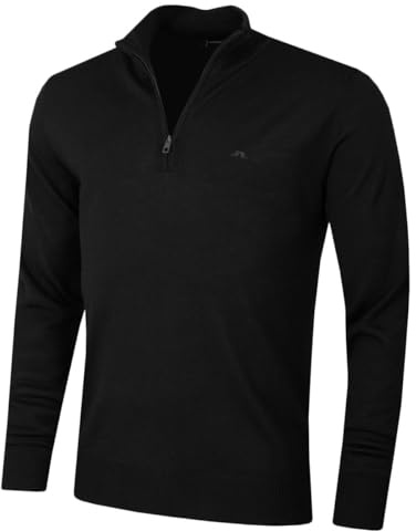 J.Lindeberg Mens Merino Blend Turtleneck 1/2 Zip Golf Sweater