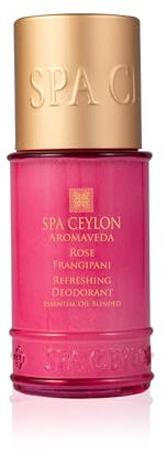 Spa Ceylon Rose Frangipani Eau de Ceylon Refreshing Deodorant | Natural Roll-On | Vegan | Aluminium Free | 60ml