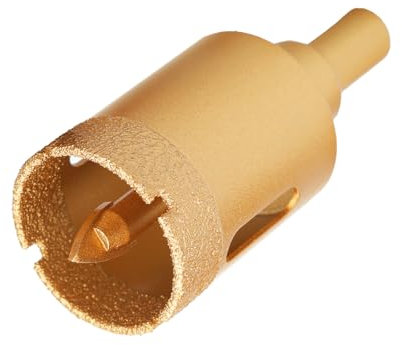 VENSTPOW Brazed 5/8 Diamond Hole Saw, 16mm Tile Hole Cutter With Center Drill Bit, Core Diamond Bits for Porcelain Tile, Ceramic, Glass, Granite Quartz, Marble, Gemstone, Dry Drilling