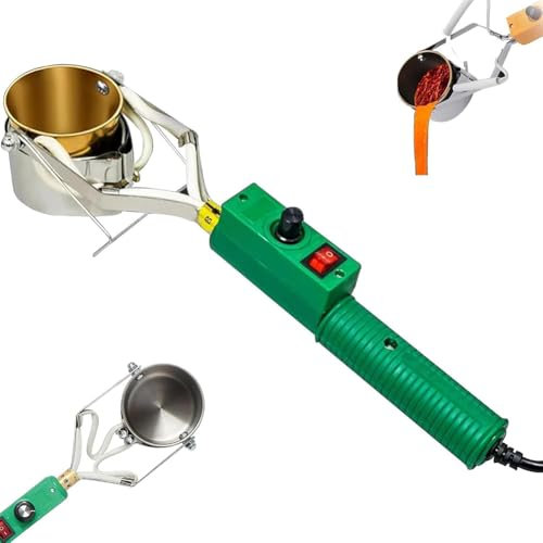 Pot de fusion de plomb portable, pot de fusion électrique de 420 W avec poignée, four à souder portatif d'une capacité de 1100 g, plage de température de 150 à 450 ℃, creusets métalliques fusion