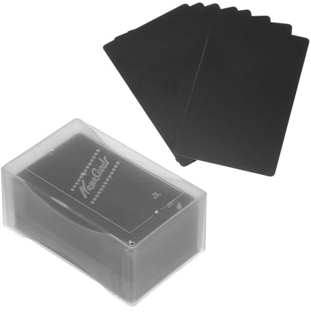 PATIKIL 180 Stück Blanko-Visitenkarten aus Aluminium, 86x54x0,21mm(Stärke) Hochwertige Metall Visitenkarten für Laserdruck, Hochwertige Haptik, Hohe Härte, Schmutzabweisend, Matt Schwarz