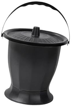Générique Seau de chambre à cracheur de chambre avec une cruche d'urinoir de couvercle pour usage domestique, Noir