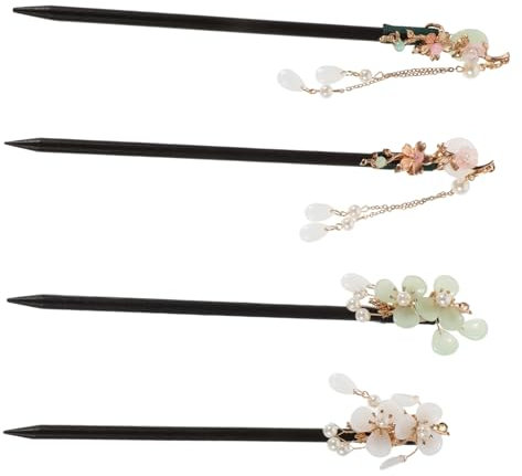 CALLARON 4piezas Horquillas Decorativas Pelo Antiguo Accesorios Para Hanfu Palitos De Madera