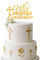 Tinoaly Adorno para Tarta de Mi Primera Comunión, Decoración Bautizo Boda Baby Shower Cumpleaños Fiesta Religiosa Española para Niños y Niñas (Brillante Dorado)