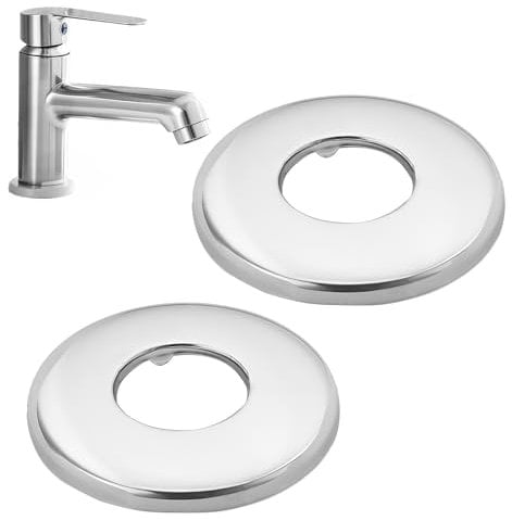 2 Pack 26mm G3/4 Chrome Tap Shower Pipe Cover Tap Cover High Collar Stainless Steel Valve Pipe Covers Decorative Faucet Trim Hole Concealers for 26mm Diameter Pipe Bathroom Kitchen Shower Radiator