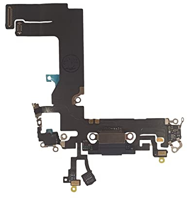 TY BETTERY® Charging Port Flex cable compatible with iPhone 13 Mini - Dock Connector + flex cabler - black
