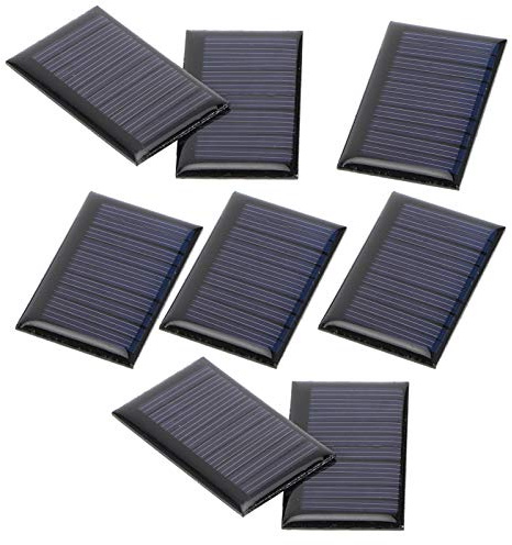Petits Panneaux Solaires, Mini Panneaux Solaires Chargeur de Cellules Photovoltaïques 8pcs 30mA 5V Mini Solar Panel Charger pour Téléphone