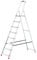 Baulich – Escabeau en Aluminium – 8 Marches, avec Crochet et 4 Embouts Antidérapants – Structure Solide et Ergonomique, Facile à Transporter – 237x52x12cm – Capacité de Charge Jusqu’à 125 kg