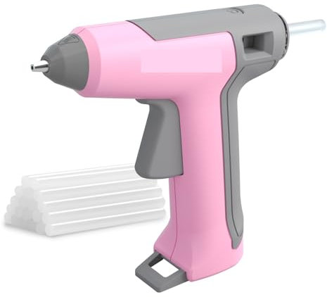 YBGVRINWD 3.6V Cordless Hot Glue Gun Fast Heating Glue Gun Kit With 7MM*20 Pcs Glue Sticks Home DIY Tools(Pink)