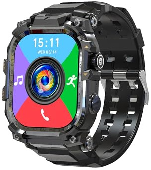 Rainbuvvy 4G Smart Watch Quad Core 3GB 32GB Cámara Rotativa Reloj de Hombre 2.06 AMOLED HD Pantalla Smartwatch WiFi Bluetooth GPS Fitness Tracker Reloj Deportivo (Negro)