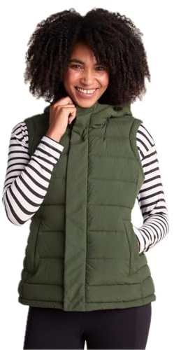 TOG24 Wyness Womens Windproof Quilted Gilet, Lightweight Hood Warmer Water | Bodywarmer, Pockets, Full zip, Layering