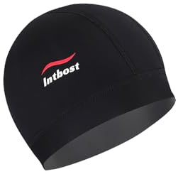 Intbost Diving Hood 3mm Neopren Neoprenanzug Beanie LanglebigeTauchkappe für Damen Herren Warm Taucherhaube Thermal Wetsuit-Mütze zum Schnorcheln Kajakfahren Segeln Wassersport (Schwarz, L-XL)