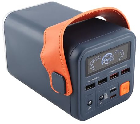 Tomantery Centrale électrique Portable Haute capacité 18 W, Charge Rapide pour le Camping et les Urgences en Plein Air, Prend en Charge la Multifonctionnelle pour Plusieurs Appareils (Bleu)