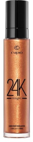 Cupio Body Highlighter 24K Magic Sunkissed Seduction 100 ml – flüssiger Body-Highlighter mit warmem Gold-Bronze-Schimmer, Jojoba- & Arganöl, schneller Glow, nicht fettend