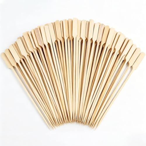Pics Brochette en Bambou 15 cm – Lot de 100, Brochettes en Bois De Bambou, Brochettes en pour Barbecue, Bâtonnets Cocktail, Piques Apéritif Et Barbecue, pour Fruits, Viandes Et Tapas