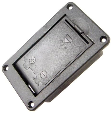 TAIZhiChen box 9v Gitarren abdeckung kasten fach Flach Einbau Ohne Verdrahtung für E Gitarre Bass mit Aktiv Pickup, 6.9x4.1x2.55cm