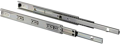 Gedotec Schubladenschiene Vollauszug 550 mm Teleskopschiene Schubladen - KTA 3301 | Tragkraft 45 kg | Teleskopauszug kugelgelagert | Kugelauszug für aufliegende Montage | 1 Paar - Auszüge für Schränke