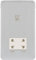 Schneider Electric Lisse Screwless Deco - Double Shaver Socket, Dual Voltage, 115/230V GGBL7090WPCS, Polished Chrome with White Insert