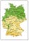 Physische Karte von Deutschland – Kühlschrankmagnet
